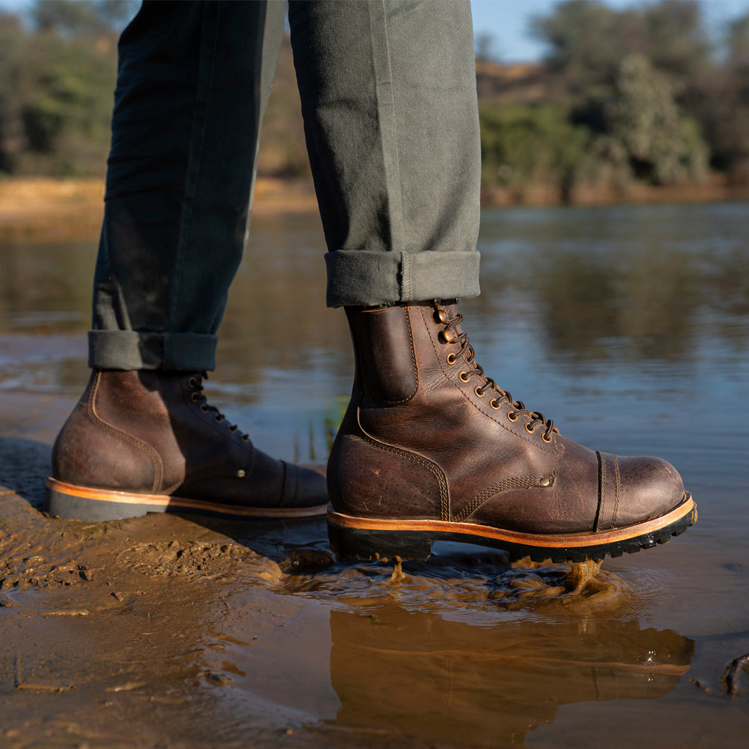 Combat Boots 8" (Vintage Brown) Goodyear Welted