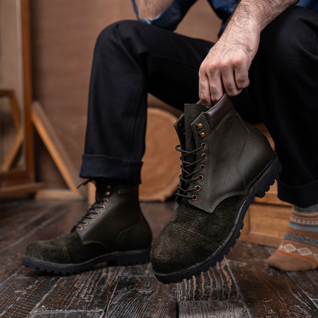 Himalayan Trailmaster Boots 6" (Grizzly Green) Water Repellent