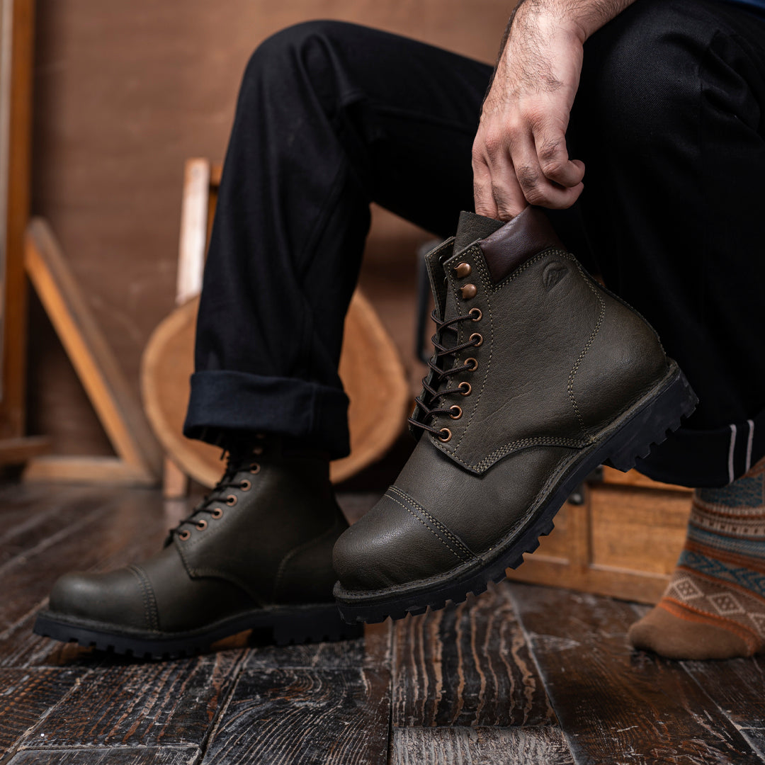 Himalayan Trailmaster Boots 6" (Moss Green) Water Repellent