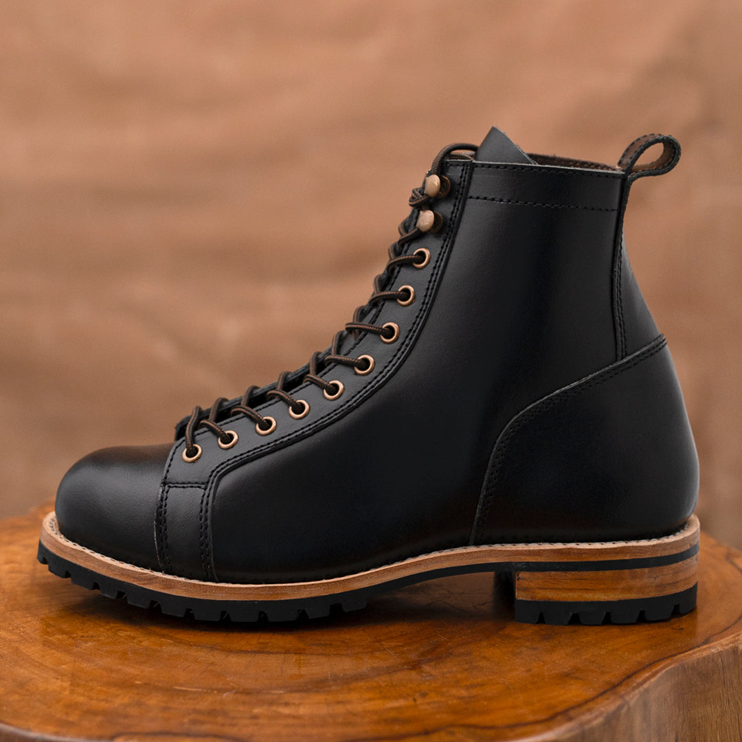 Monkey Explorer Boots 6" (Raven Black) Goodyear Welted