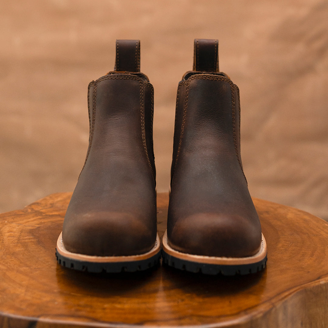 Chelsea Explorer Leather Boots 6" (Vintage Brown) Goodyear Welted