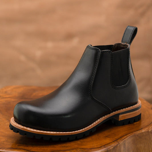 Chelsea Explorer Leather Boots 6" (Raven Black) Goodyear Welted