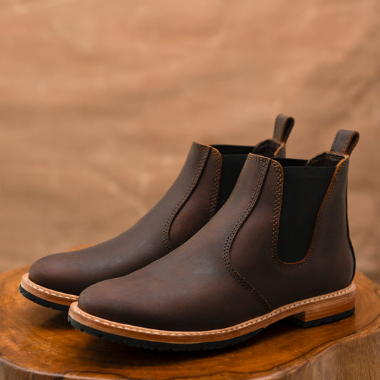 Chicago Chelsea Boots 6" (Vintage Brown) Goodyear Welted