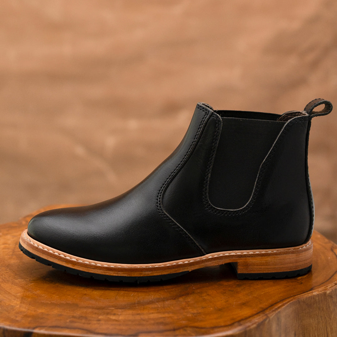 Chicago Chelsea Boots 6" (Raven Black) Goodyear Welted