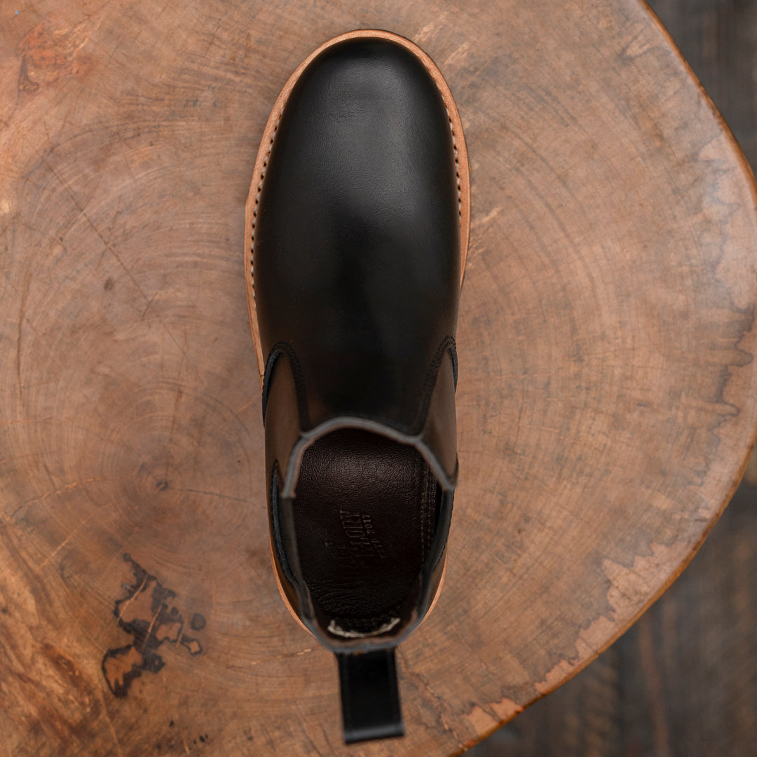 Chelsea Explorer Leather Boots 6" (Raven Black) Goodyear Welted