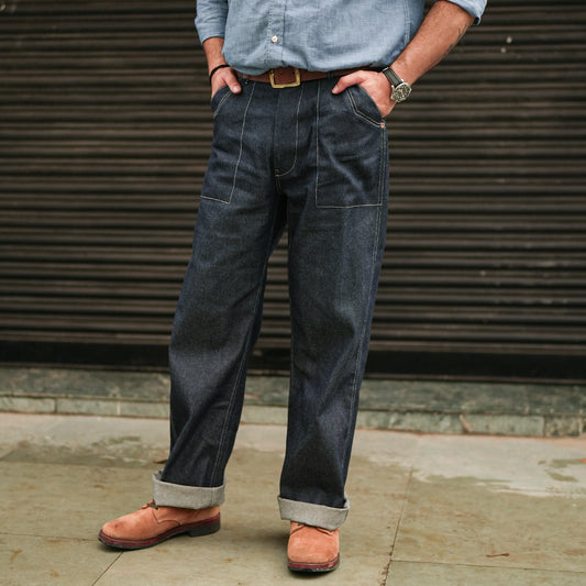1930 Enginereeing Pants Raw Denim Old Iron Blue