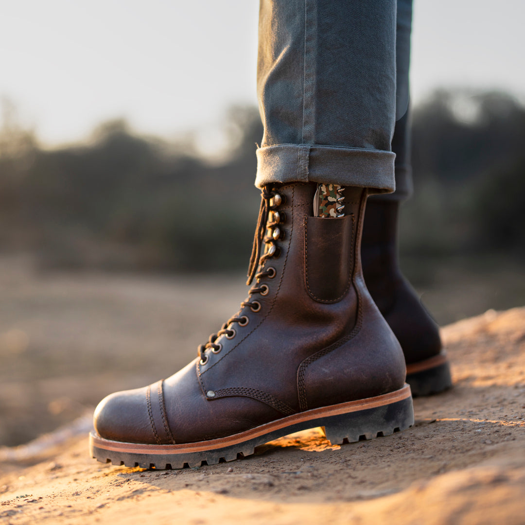 Combat Boots 8" (Vintage Brown) Goodyear Welted