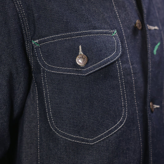 1930 Engineering Coverall Jacket Raw Denim Old Iron Blue