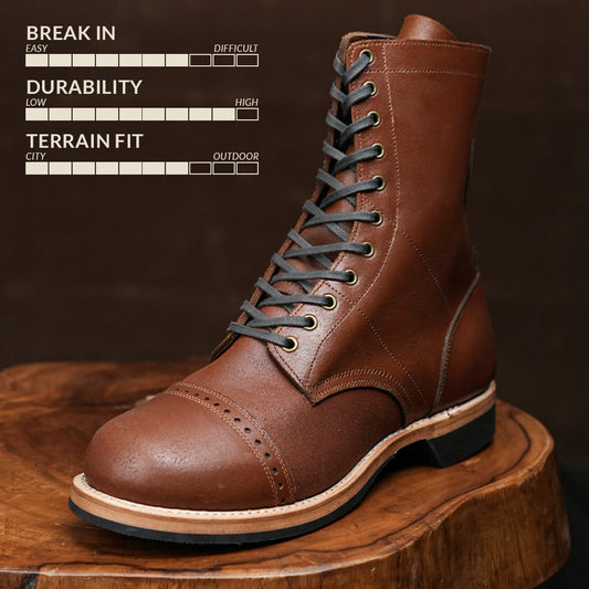 Hell Jumper Boots ( Russet Waxed Roughout ) with Trooper Sole
