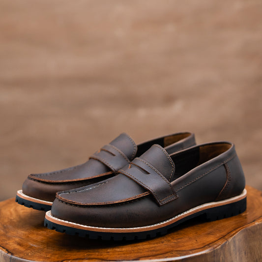 Oslo Penny Loafers (Vintage Brown) Goodyear Welted