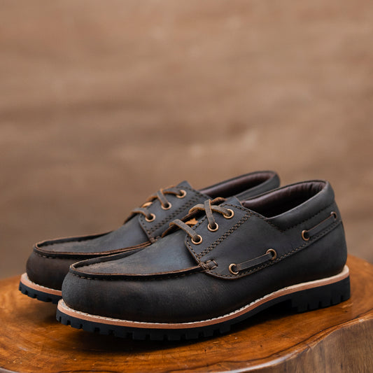 Voyager Boat Shoes (Vintage Brown) Goodyear Welted