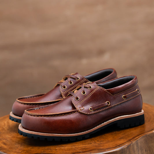 Voyager Boat Shoes (Saddle Tan) Goodyear Welted