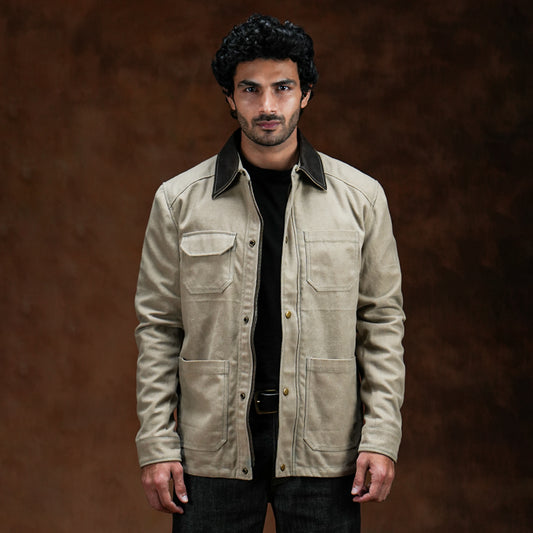 Cabin Jacket Sandstorm 12 Oz Oil Waxed Twill