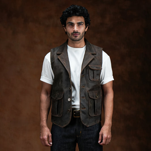 Gentleman’s Vest Jacket (Vintage Brown)