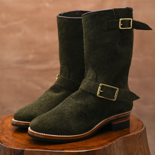 The Foundry Engineer Boots (Grizzly Green) Goodyear Welted