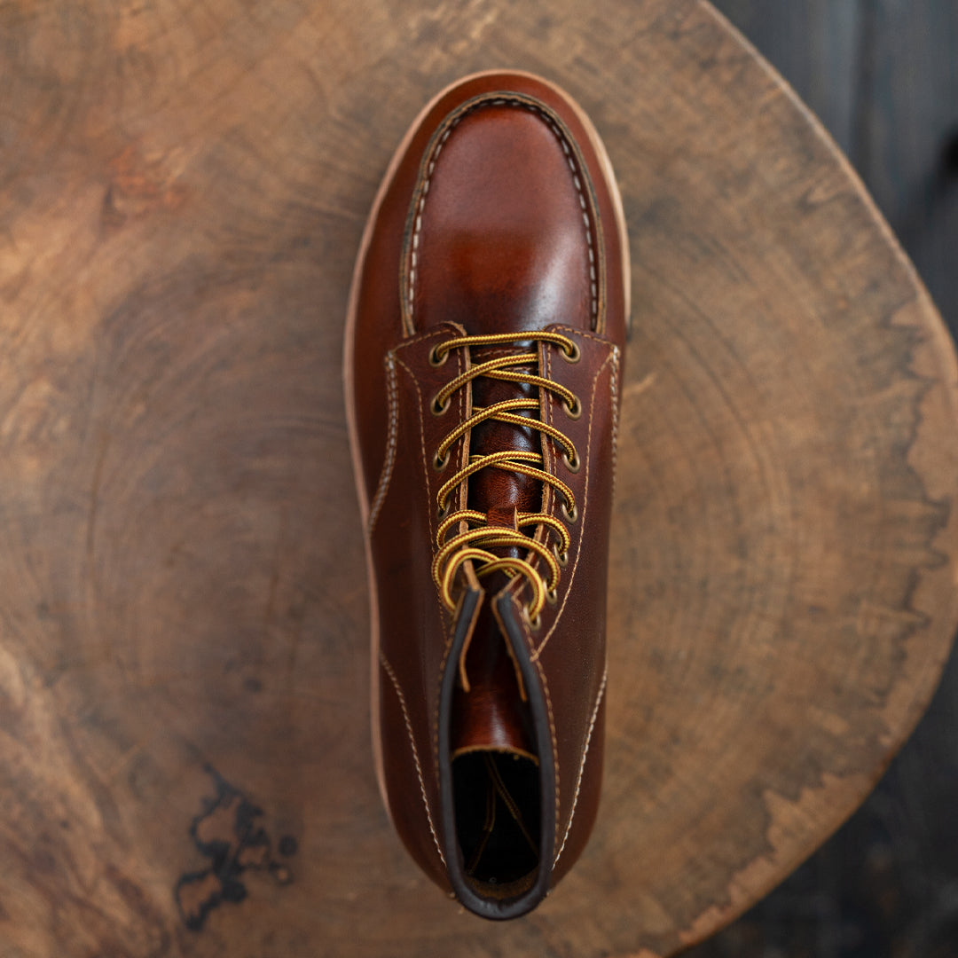 Moc-Toe Leather Boots 6" (Saddle Tan) Goodyear Welted