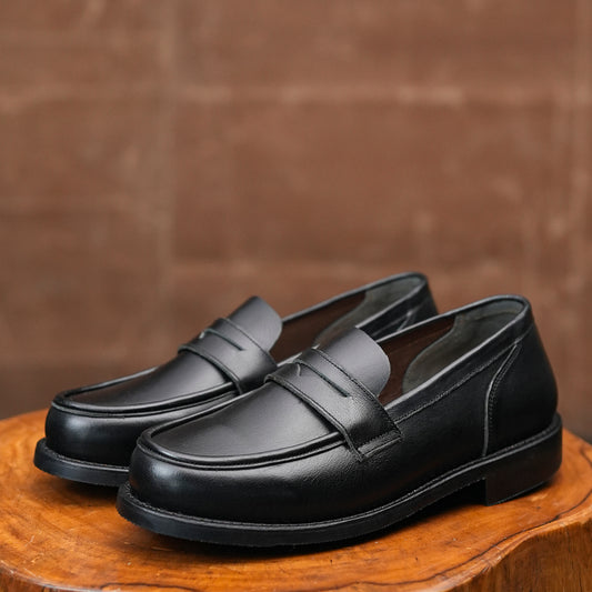 Oslo Penny 2.0 Loafers (Raven Black) Goodyear Welted