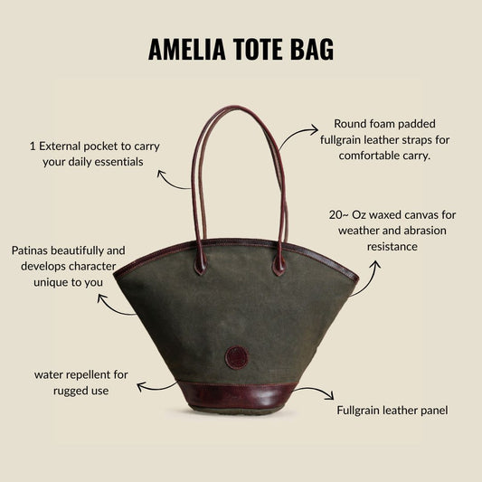 Amelia Tote ( Forest Green )