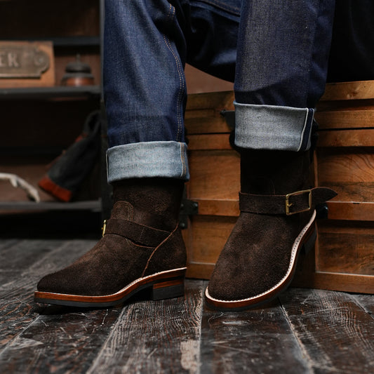 The Foundry Engineer Boots (Grizzly Brown) Goodyear Welted