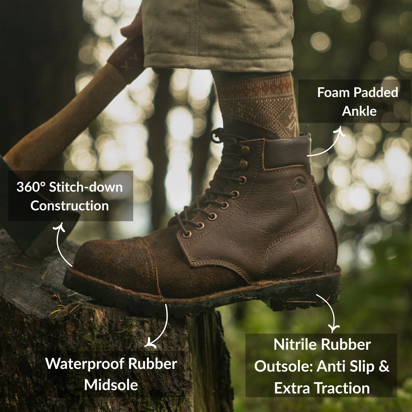 Himalayan Trailmaster Boots 6" (Grizzly Brown) Water Repellent