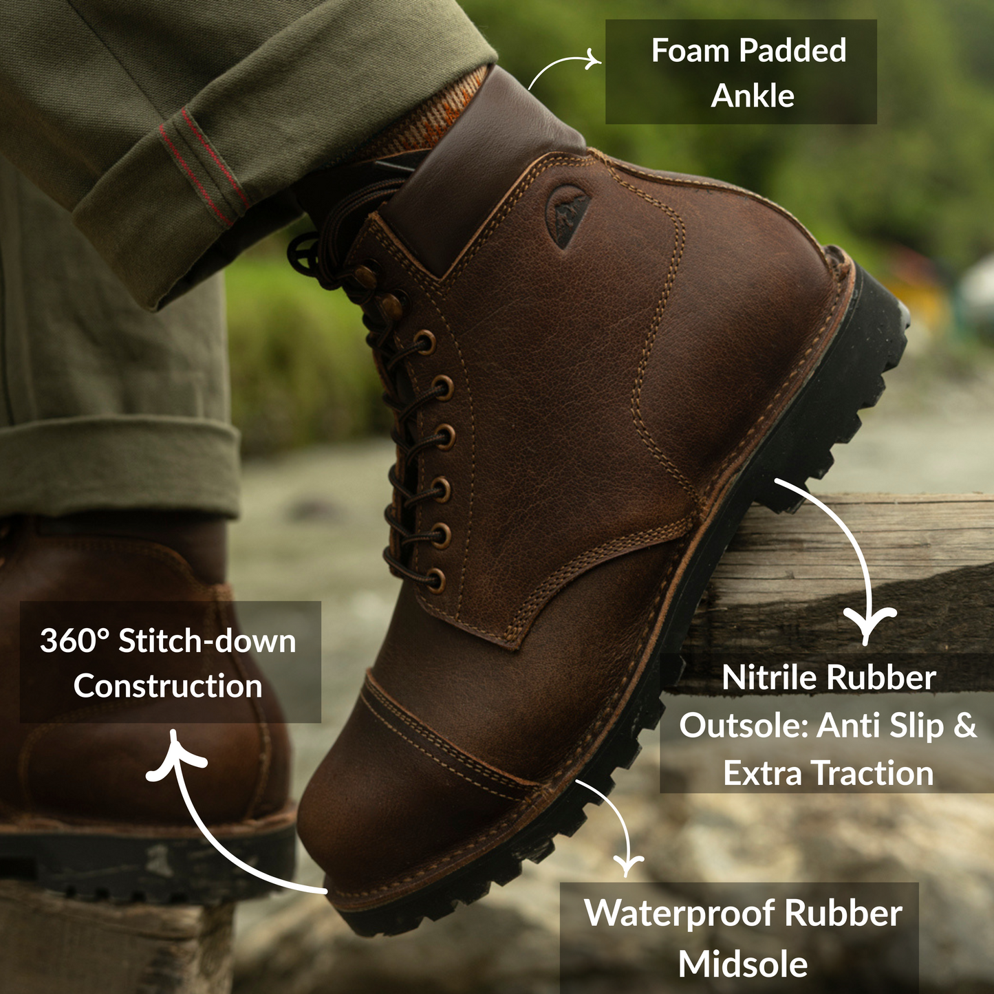 Himalayan Trailmaster Boots 6" (Vintage Brown) Water Repellent