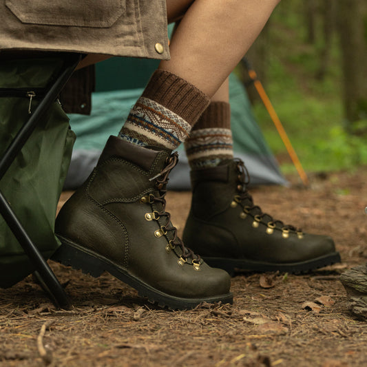 Women Himalayan Hiker Boots 6" (Moss Green) Water Repellent