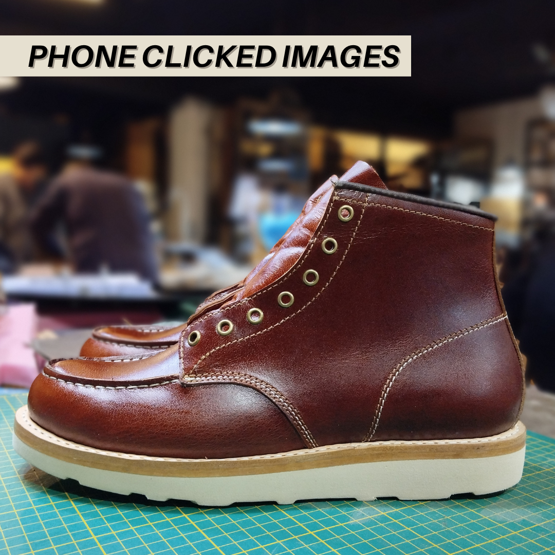 Moc-Toe Leather Boots 6" (Saddle Tan) Goodyear Welted
