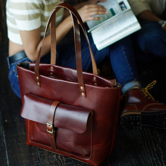 Alyssa Tote Bag (Saddle Tan)