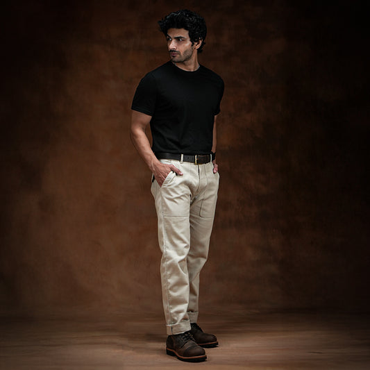 Fatigue Pants Arctic Wolf 12 Oz Cotton Twill For Men (True Straight)