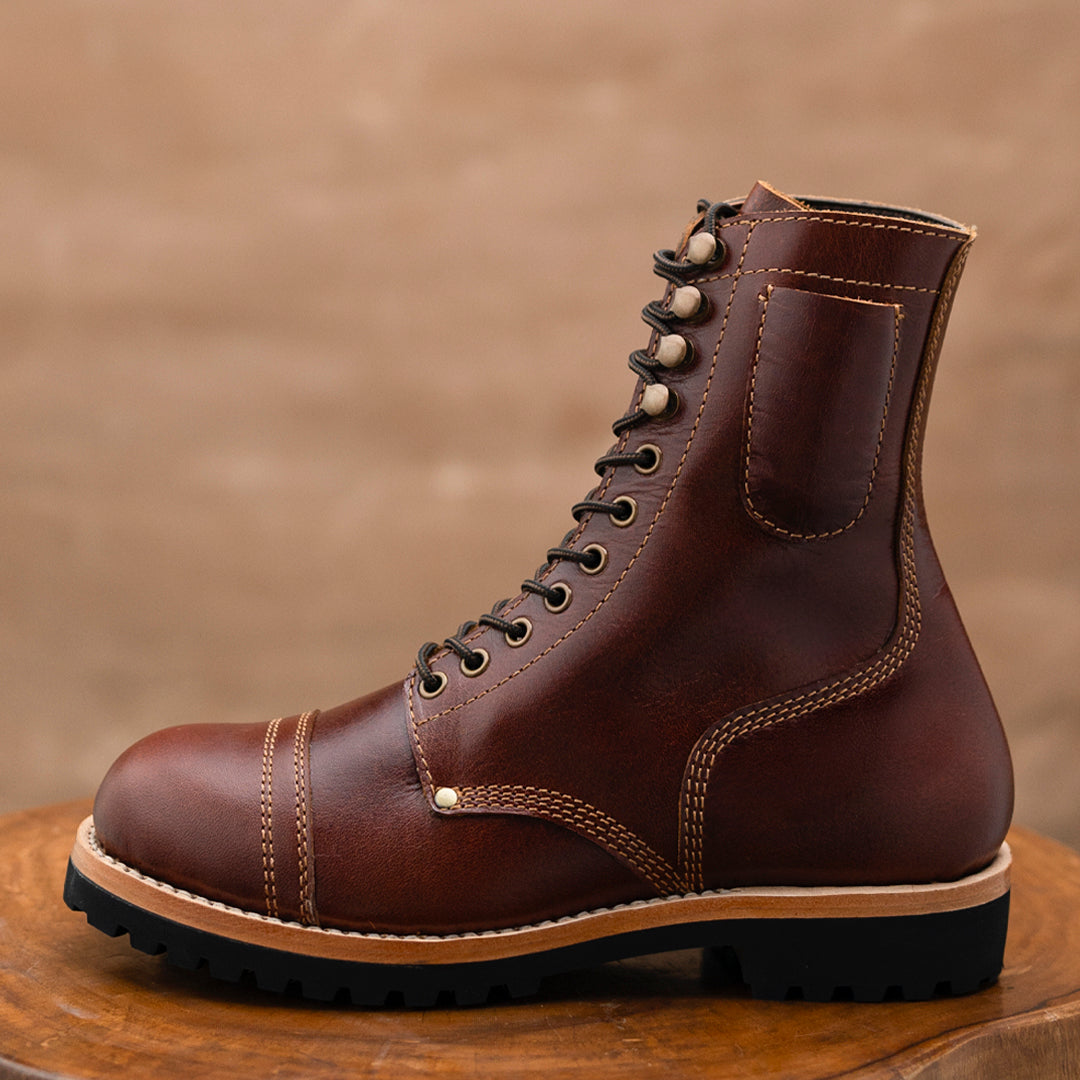 Combat Boots 8" (Saddle Tan) Goodyear Welted
