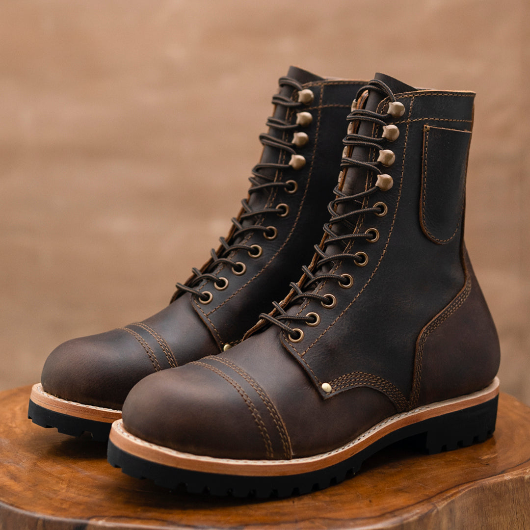 Combat Boots 8" (Vintage Brown) Goodyear Welted
