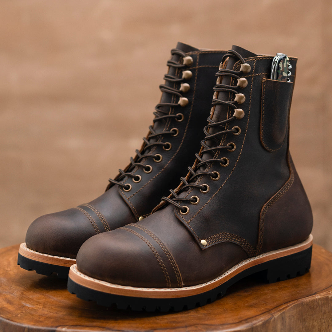 Combat Boots 8" (Vintage Brown) Goodyear Welted