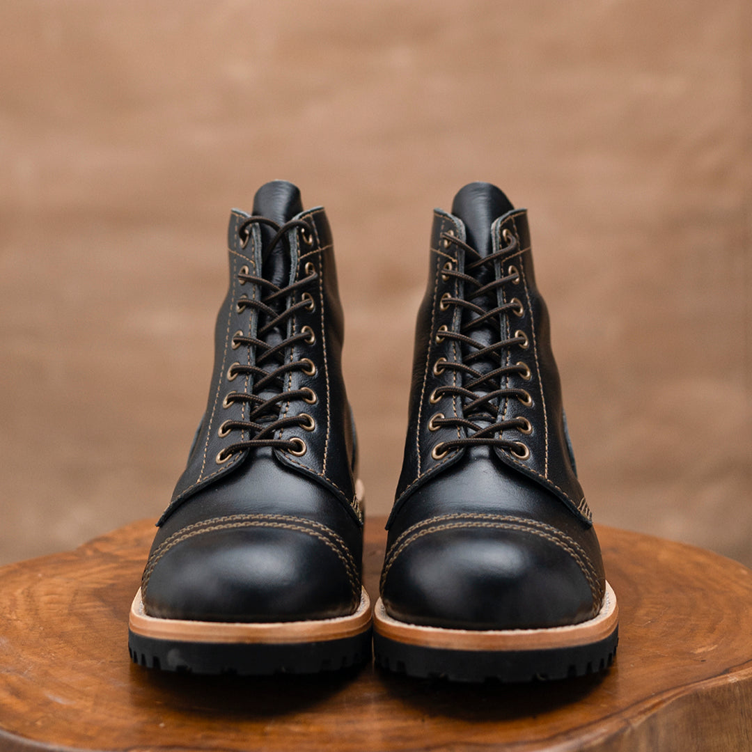 Combat Boots 6" (Raven Black) Goodyear Welted