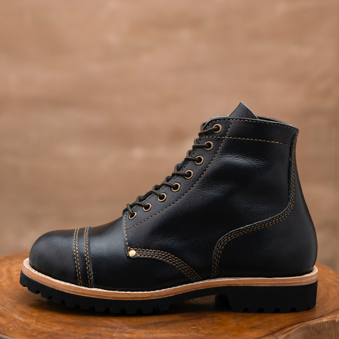Combat Boots 6" (Raven Black) Goodyear Welted