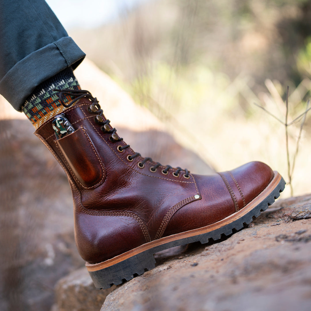 Combat Boots 8" (Saddle Tan) Goodyear Welted