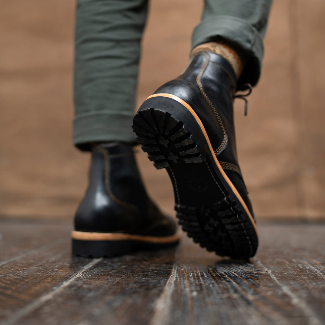 Combat Boots 6" (Raven Black) Goodyear Welted