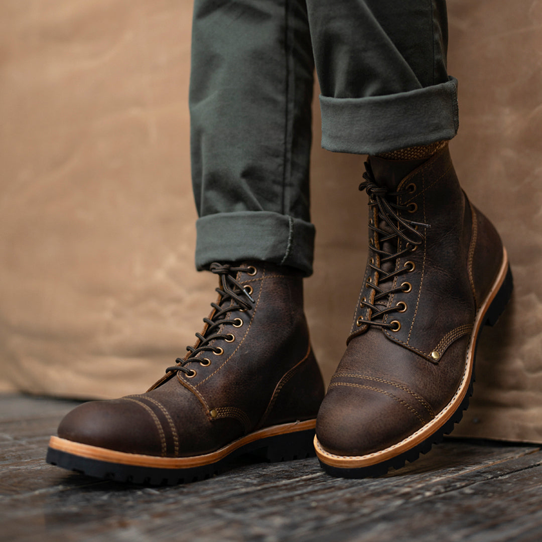 Combat Boots 6" (Vintage Brown) Goodyear Welted