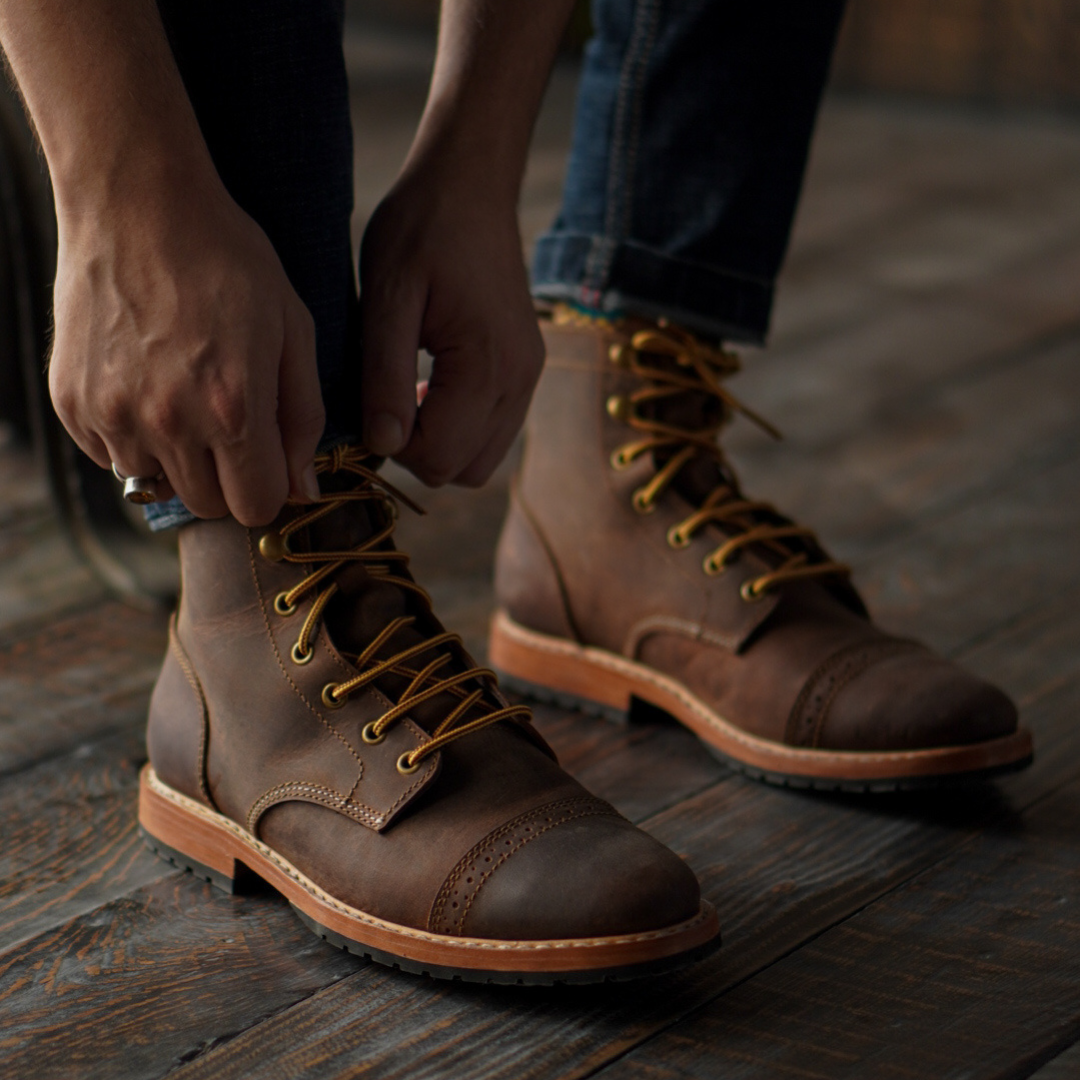 Legacy Toe Cap Boot 6" (Vintage Brown) Goodyear Welted