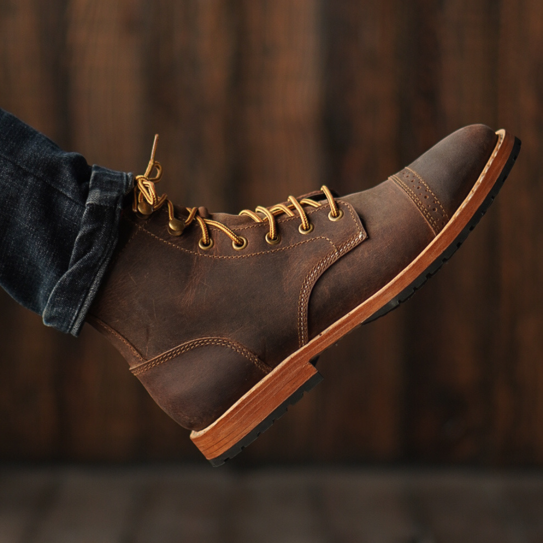 Legacy Toe Cap Boot 6" (Vintage Brown) Goodyear Welted