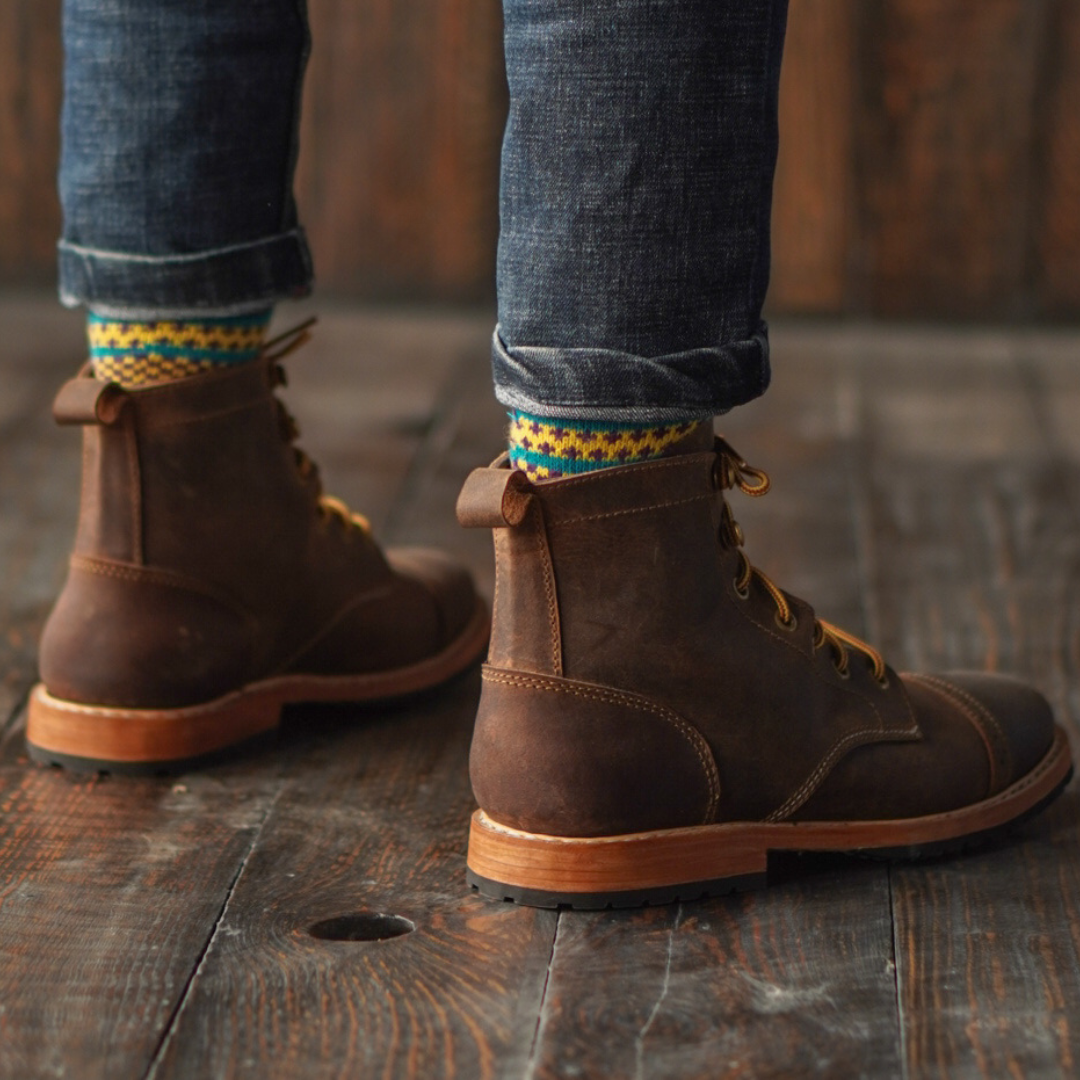 Legacy Toe Cap Boot 6" (Vintage Brown) Goodyear Welted