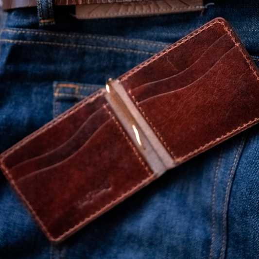 Legacy Money Clipper Leather Wallet (Saddle Tan)
