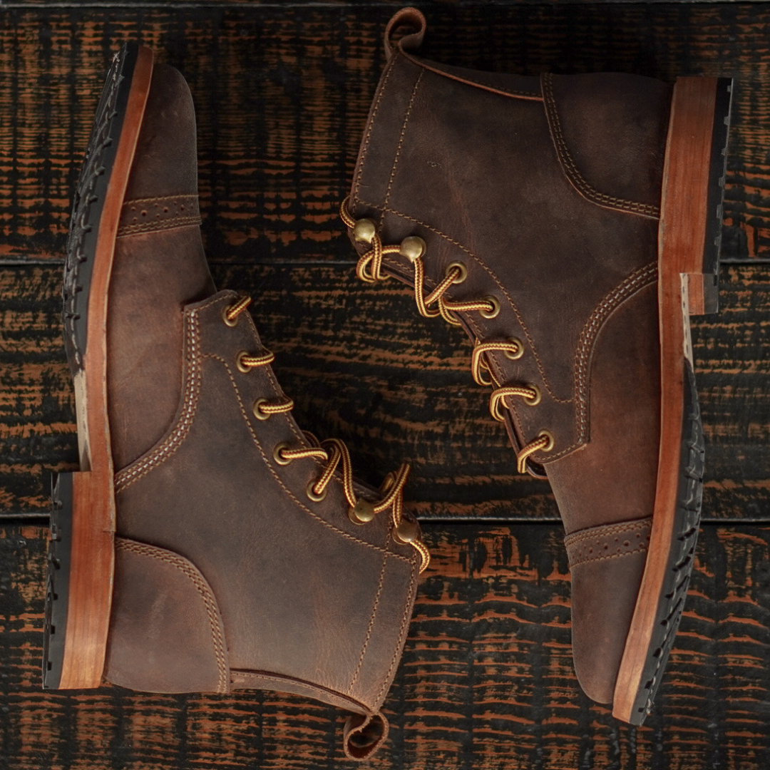 Legacy Toe Cap Boot 6" (Vintage Brown) Goodyear Welted