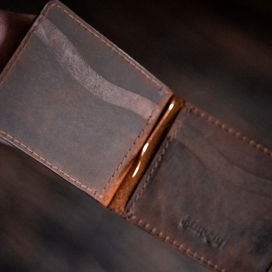 Legacy Money Clipper Leather Wallet (Vintage Brown)