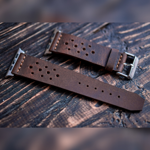 Artisan Apple Watch Leather Strap (Vintage Brown)