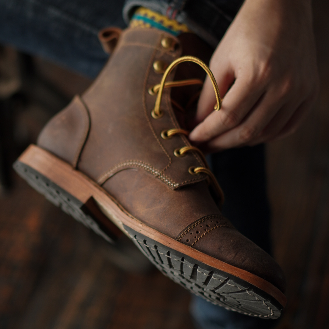 Legacy Toe Cap Boot 6" (Vintage Brown) Goodyear Welted