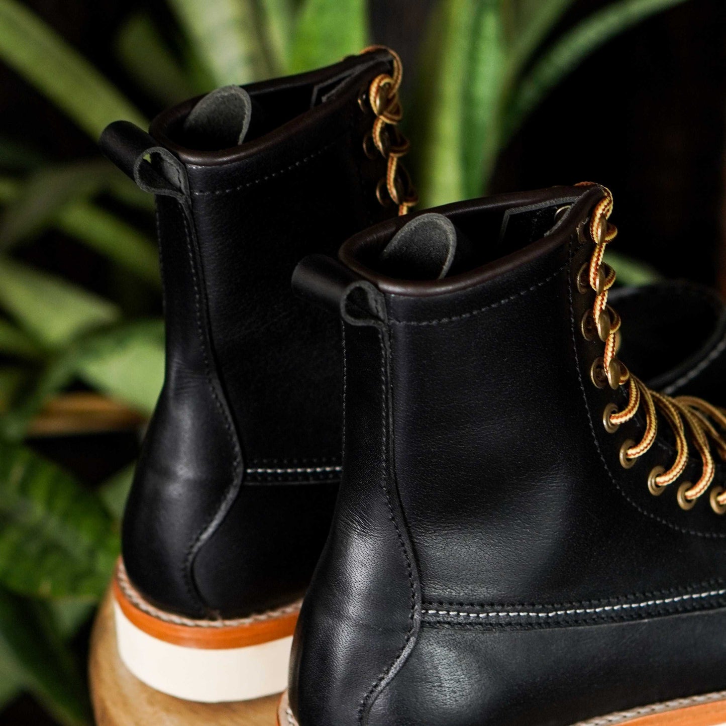 Moc-Toe Boots 8" (Raven Black) Goodyear Welted