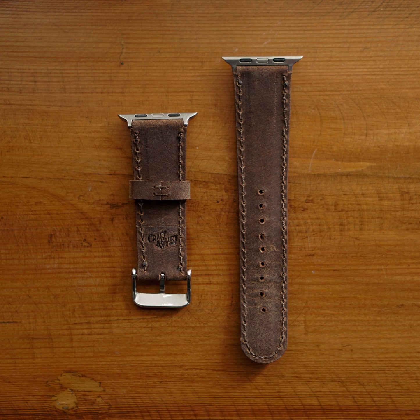 Legacy Apple Watch Leather Strap (Vintage Brown)