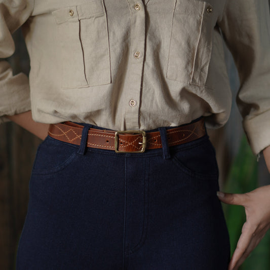 Westin Belt for Women (Saddle Tan)