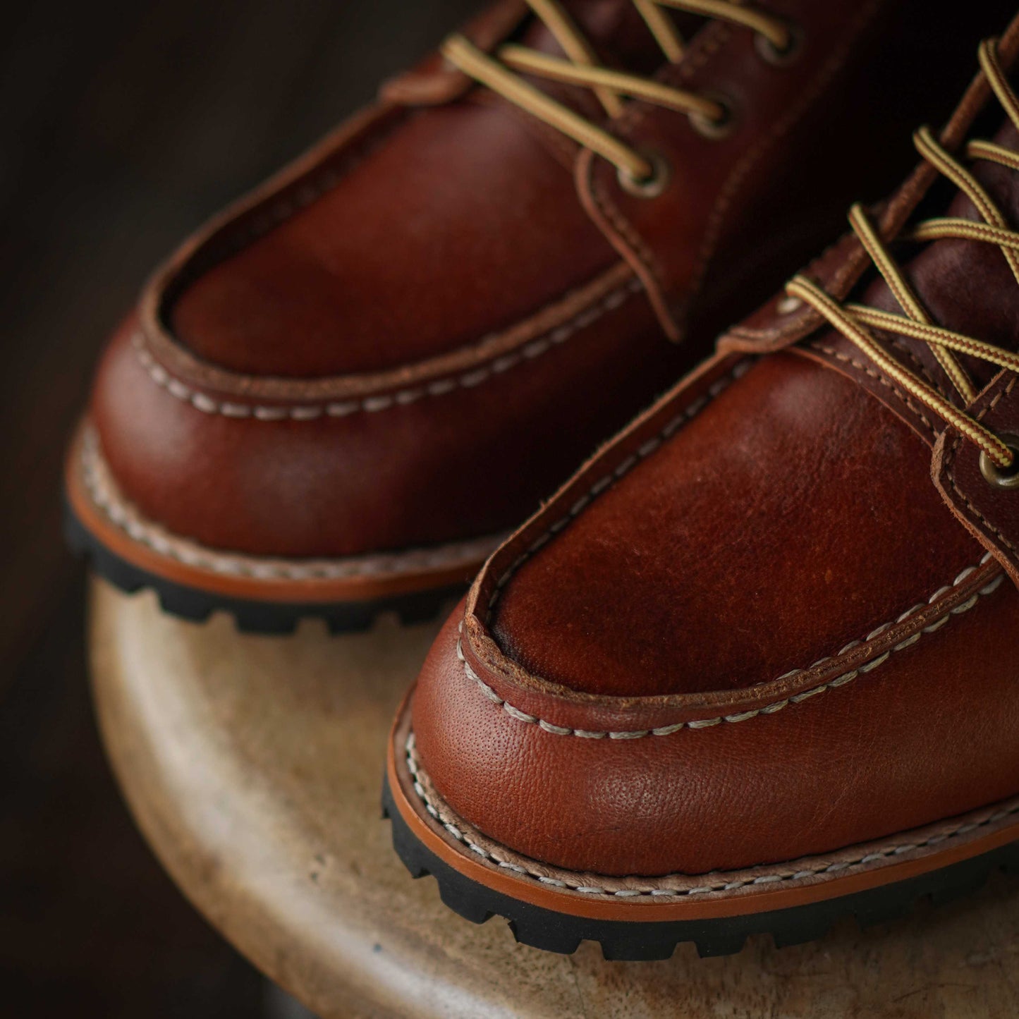 Moc-Toe Explorer Leather Boots 6" (Saddle Tan) Goodyear Welted