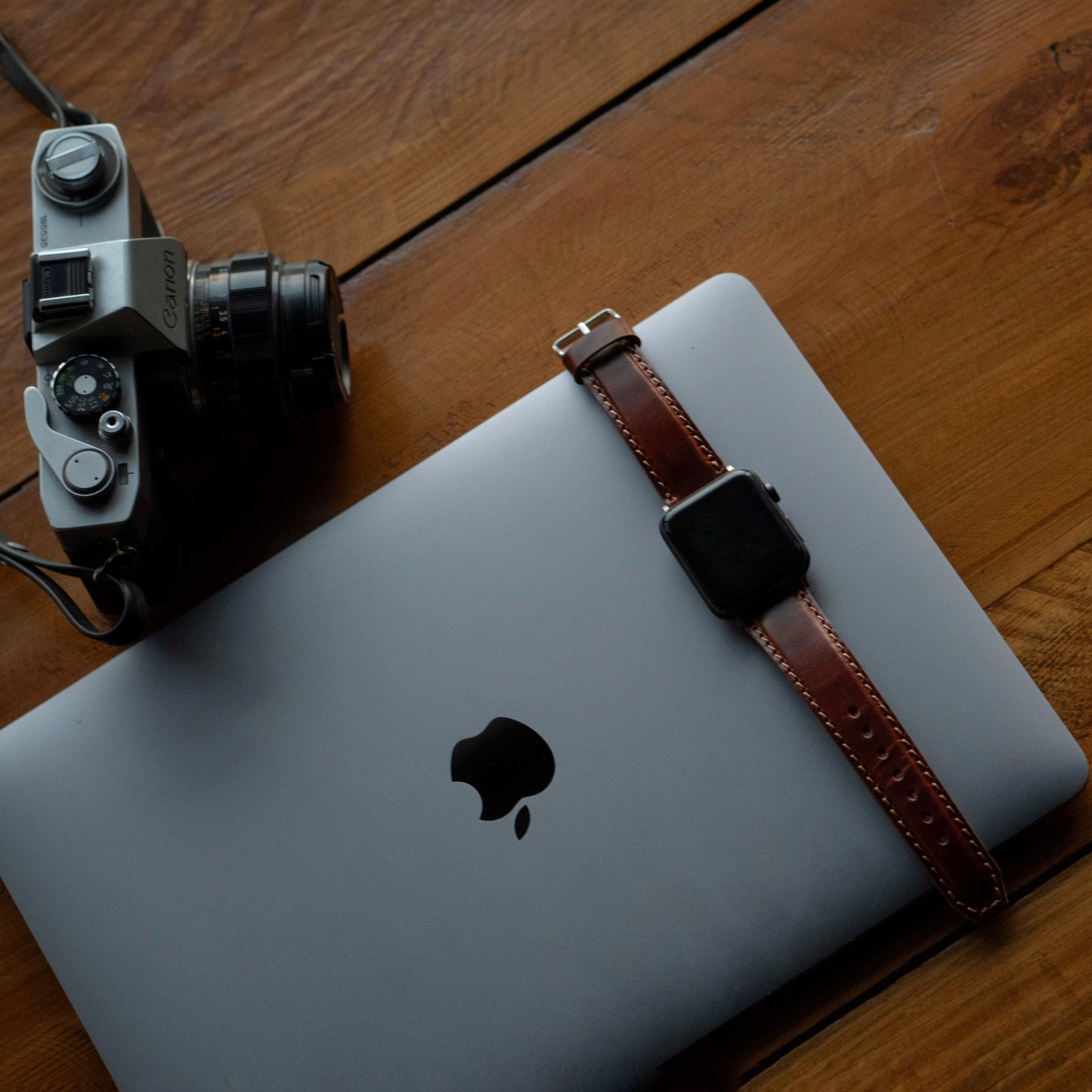 Legacy Apple Watch Leather Strap (Saddle Tan)